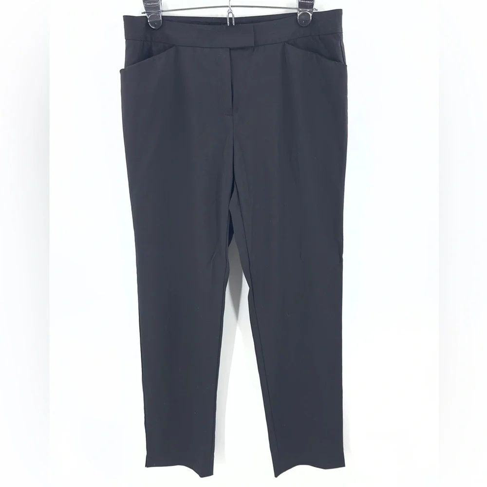Lafayette 148 Wool Dress Pants Womens Sz 6 Classic Black Trousers Office Capsule